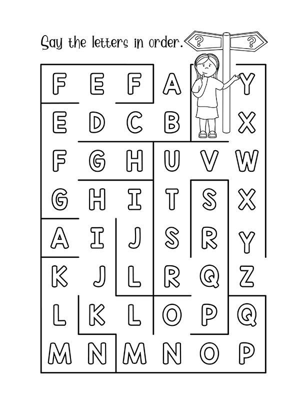 Decimals worksheet for Pre-K Letter Maze: G worksheet for Pre-K