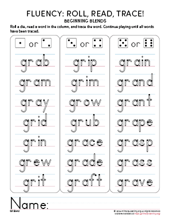 Preschool worksheet featuring various illustrations to identify items beginning with the letter G