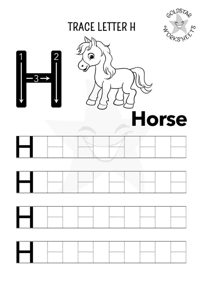 Engaging Letter Book: H worksheet for early learners to explore vocabulary starting with H Worksheet featuring a letter H activity for preschool children to identify words that begin with H