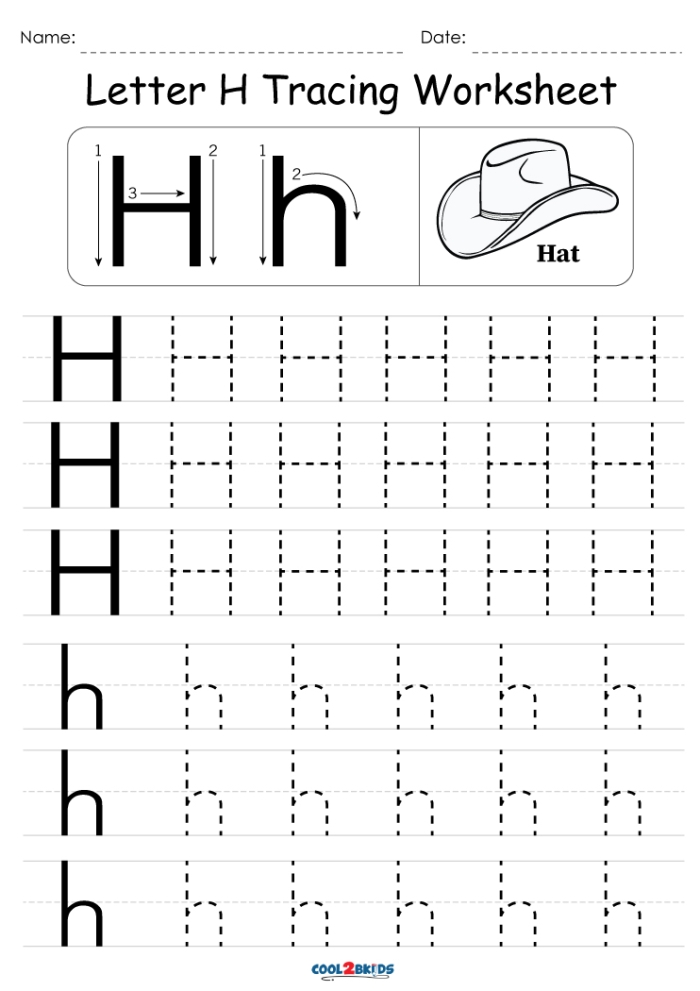 Engaging Letter Book: H worksheet for preschool and early elementary students Worksheet featuring the letter H with activities for young learners to find H-words
