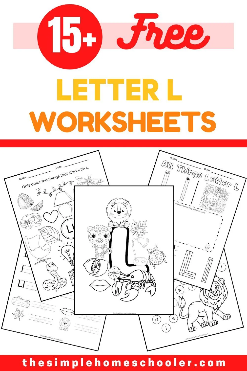 Pre-K phonics worksheet for identifying objects that begin with the letter L