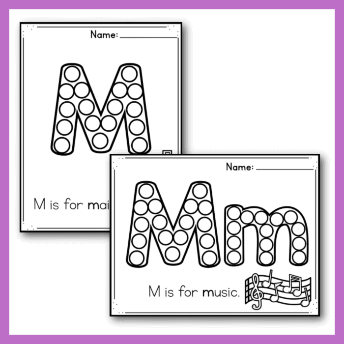 Engaging Letter M worksheet for preschool and early elementary students Worksheet featuring a hands-on activity for kids to identify words that begin with the letter M