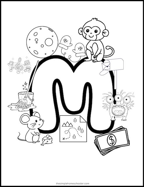 Engaging Letter M activity for preschool and kindergarten students Worksheet featuring words beginning with the letter M for early learners