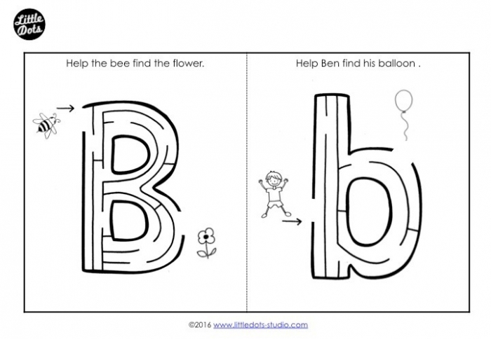 French worksheet for Kindergarten Kids navigate a maze to guide a balloon to safety by tracing the letter B in this kindergarten French worksheet. Engaging Letter Maze: B activity for young learners.