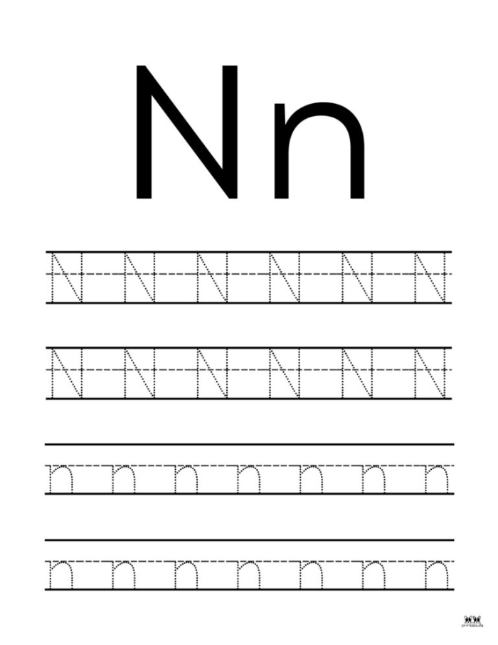 Letter N worksheet featuring a fun activity for young learners to find words starting with N