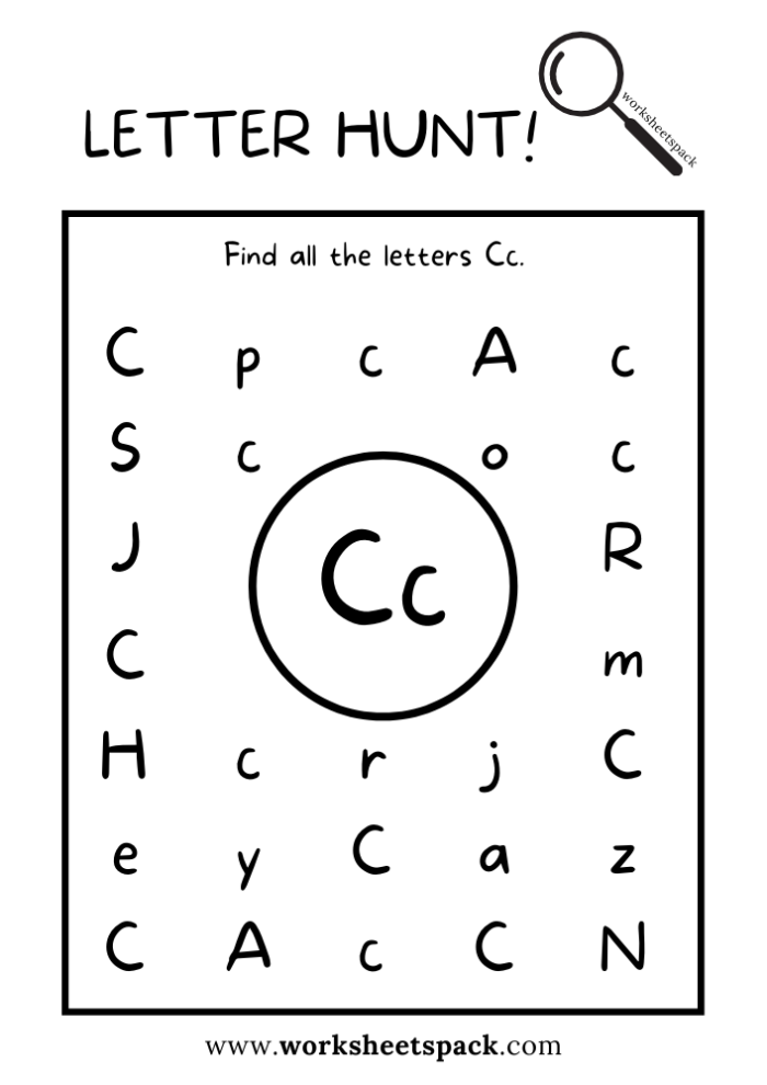 Worksheet for the Letter N featuring words for early learners