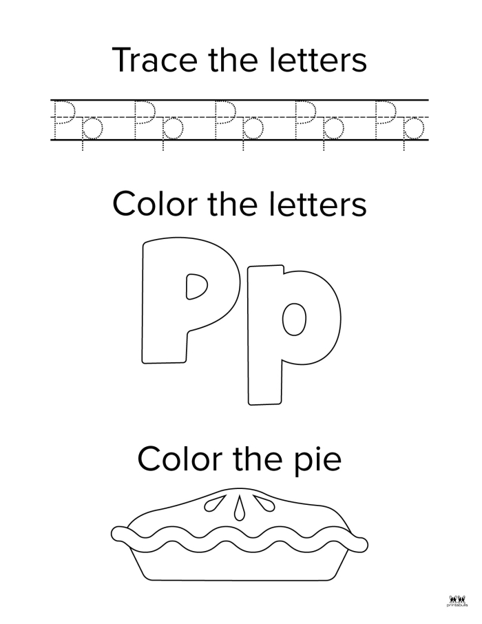 Interactive activity for young learners focusing on words that begin with P Worksheet featuring the letter P with words for preschoolers to find and learn about place value