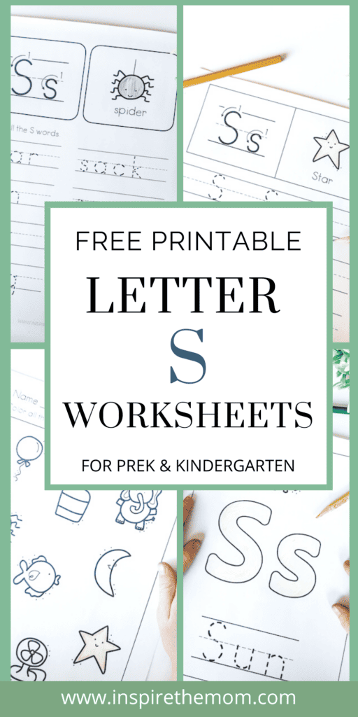 Pre-K students practicing letter S recognition and writing with colorful illustrations and tracing activities