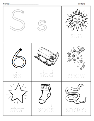 Pre-K student working on a letter S writing practice worksheet numbered twenty