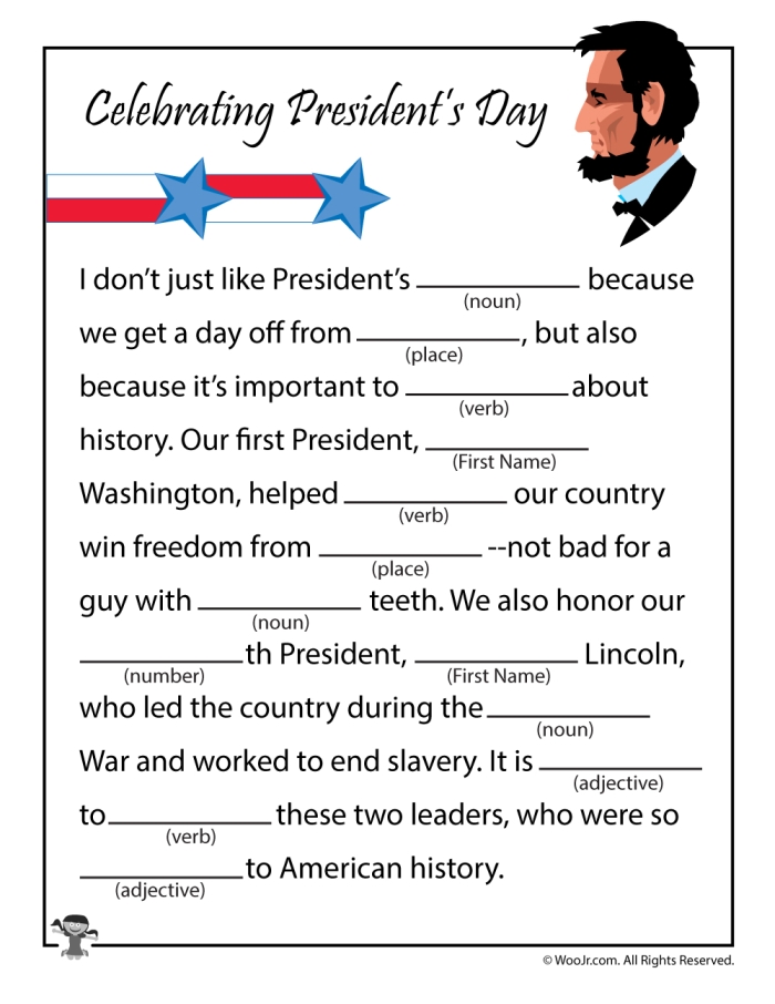 Second grade students writing a letter to the President with fill-in-the-blank lines on a worksheet