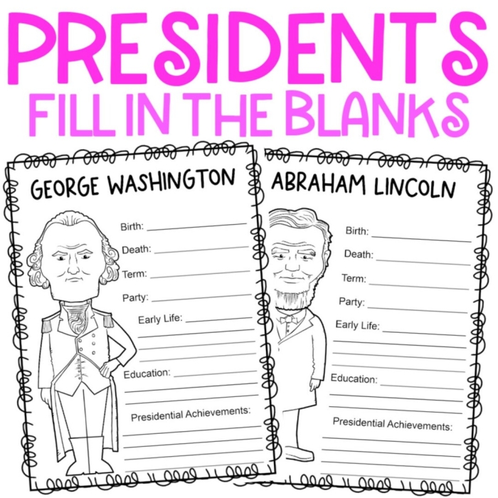 Second grade worksheet with fill in the blanks for writing a letter to the president 15