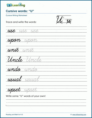 Worksheet featuring various items that begin with the letter U for phonics learning. Fun activity to help Pre-K children enhance their alphabet skills.