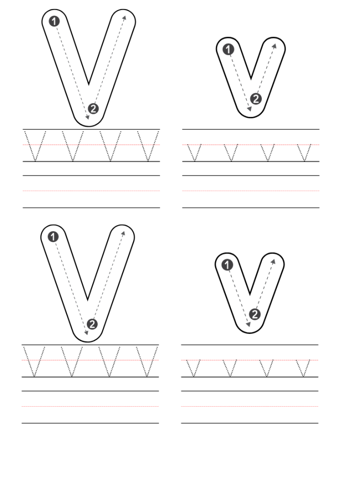 Worksheet activity featuring words that begin with the letter V for young learners