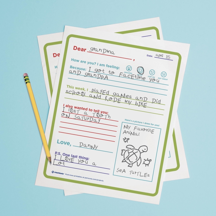Letter Writing for Kids worksheet template designed for third graders to inspire creativity in letter writing. Engaging letter writing activity for children to connect with friends through imaginative letters.