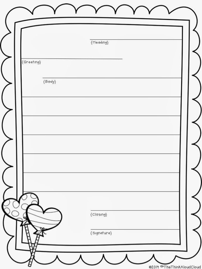 Letter Writing for Kids worksheet template for third graders to inspire creativity in letter writing. A fun educational tool for children to practice writing letters to friends.