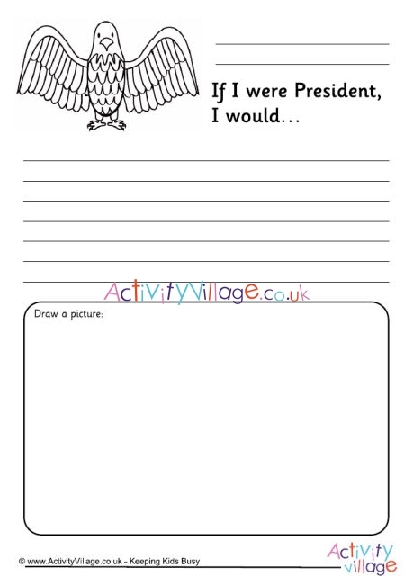Second grade students filling in blanks to write a letter to the president on a worksheet