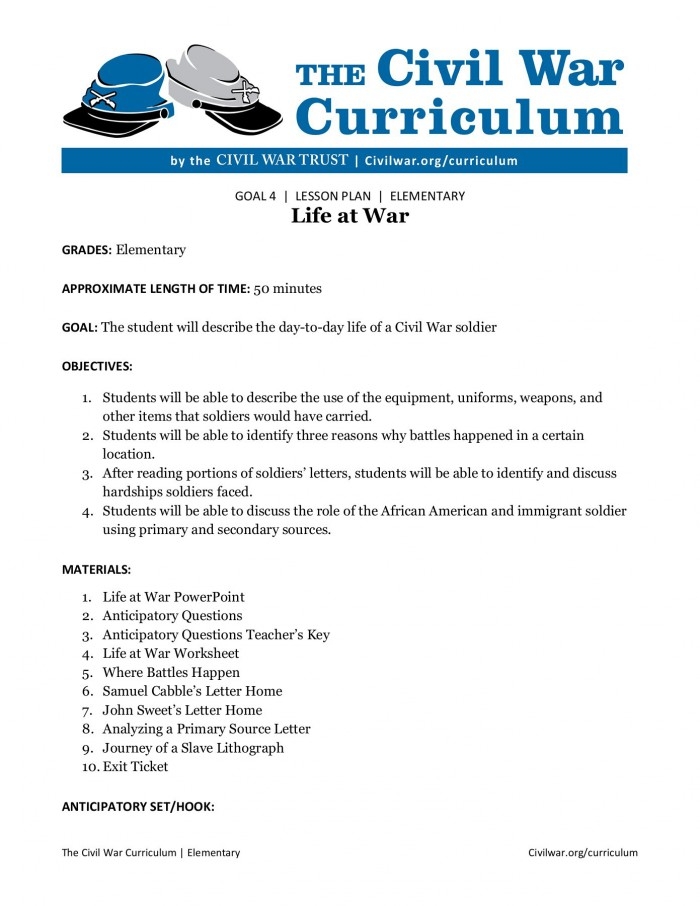 Fourth grade students read about the daily routines and economic challenges faced by families during the Civil War.