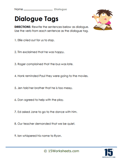 The Lightning Thief Dialogue Analysis Worksheet for Classroom Use Worksheet analyzing characters’ dialogue in The Lightning Thief for sixth graders