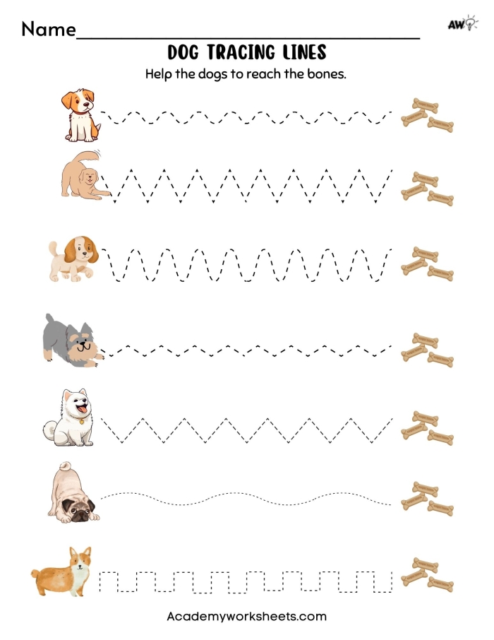 Fun with Horizontals: Line Tracing Worksheet for Pre-K Learners Worksheet featuring a preschool line tracing activity with horizontal lines for fine motor skill development