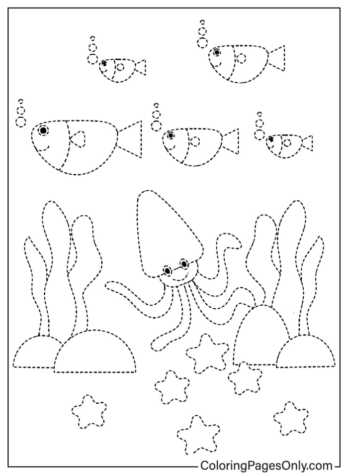 Fun with Horizontals: Engaging Line Tracing Worksheet for Pre-K Worksheet featuring line tracing activities with horizontal lines for preschoolers