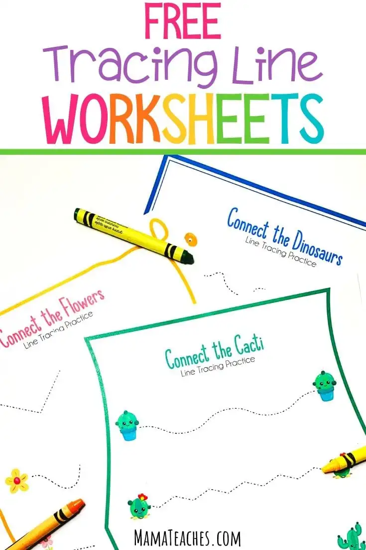 Line Tracing: Fun with Horizontals activity for Pre-K children to enhance their skills through engaging play Worksheet featuring a preschooler tracing horizontal lines to match objects for fine motor skill development