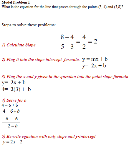 Write a Linear Equation From Two Points Worksheet 6 Fractions Practice Eighth grade algebra worksheet for writing linear equations from two points involving fractions