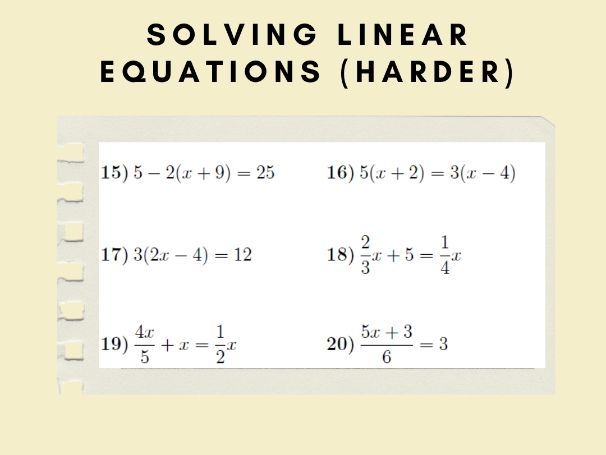Solutions to Linear Equations Worksheet for Grade 8 Algebra Practice Eighth grade algebra worksheet focusing on determining the number of solutions to linear equations