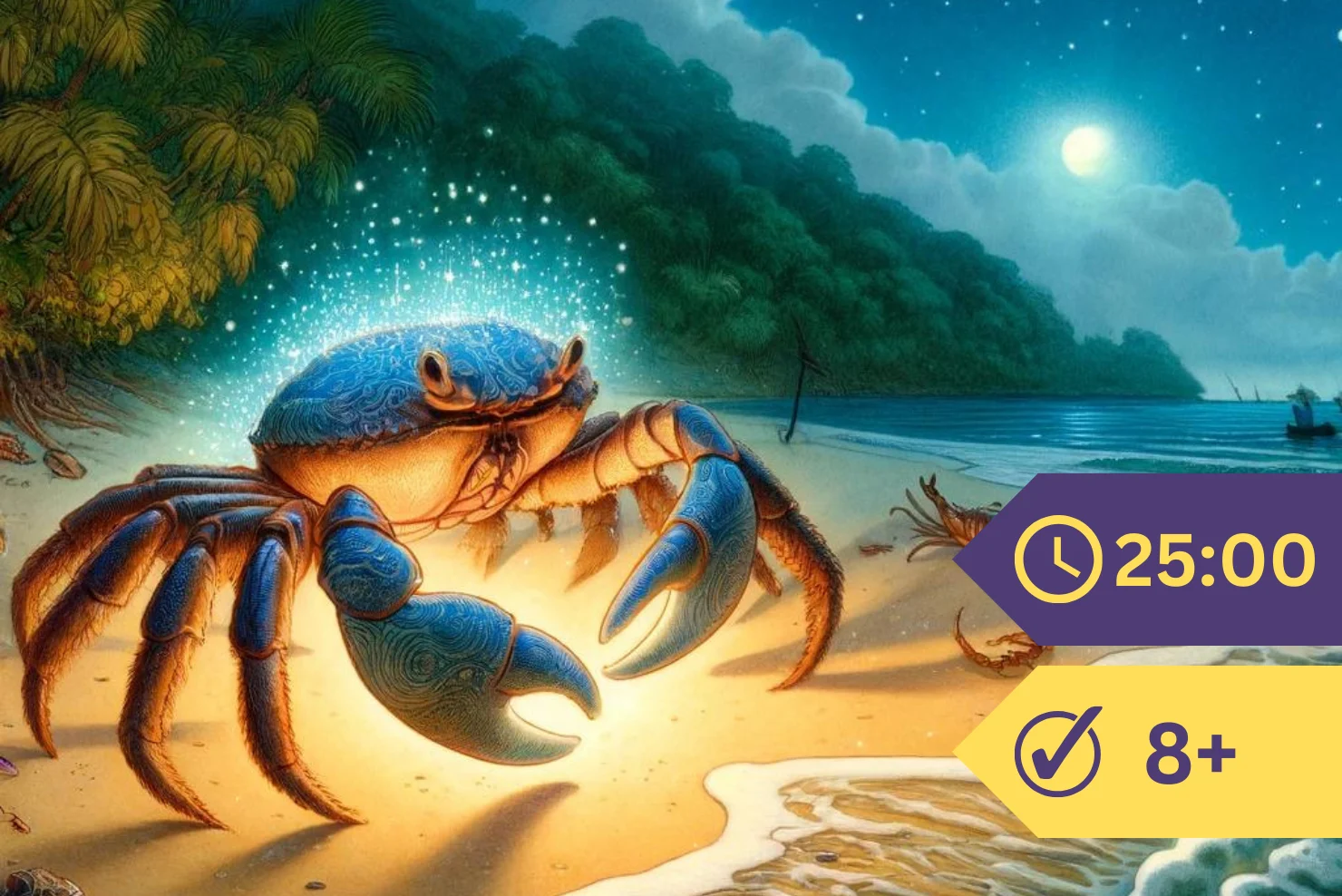 Worksheet featuring activities based on Rudyard Kipling's "The Crab That Played with the Sea" for fourth graders. Engaging phonics practice centered on a classic children's tale.