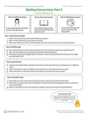Literary Response Evidence Citation Worksheet for Fourth Grade Students 16 Fourth grade worksheet displaying examples of how to cite and explain evidence for a literary response