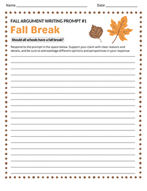 Argument and Claims worksheet for Earth and Space Science students Worksheet featuring literary nonfiction response prompts for sixth graders