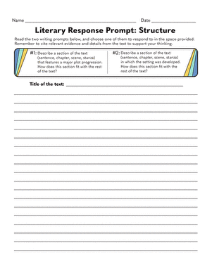 Mixed Operations worksheet for Sixth Grade Worksheet showcasing literary response prompts focused on theme for sixth graders. Literary Response Prompt: Theme worksheet for mixed operations in middle grades.