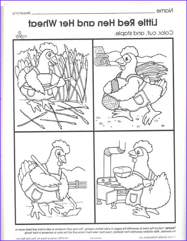 A pre-k student using stick puppets to act out The Little Red Hen worksheet for an earth and space science lesson.