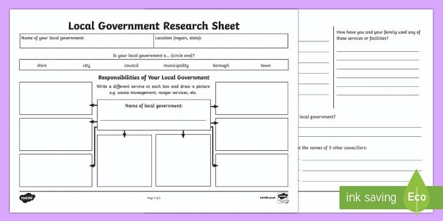 Local Government for Kids Worksheet 25 Reading Activity Second grade students completing a worksheet about local government functions and leaders