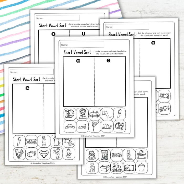 Second Grade Long A Vowel Word Sort Worksheet for Learning Kids engaging in a Long A vowel word sort activity on a worksheet