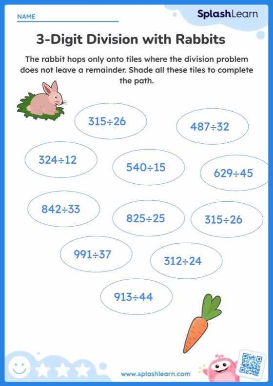 Long Division Whale Muncher Worksheet Number Twenty Fourth grade math worksheet featuring Lenny the Whale who eats long division problems with remainders