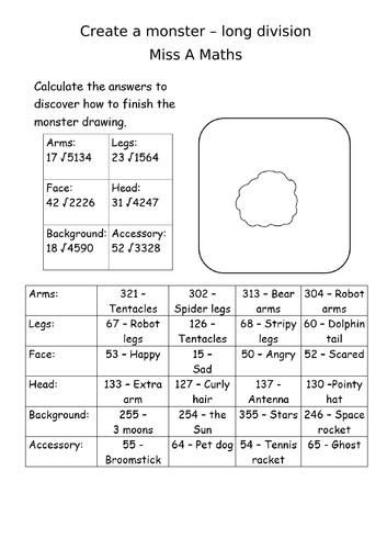 Long Division Whale Muncher worksheet featuring Lenny the hungry whale for fourth grade math practice Fourth grade student completing the Long Division Whale Muncher worksheet by circling math quotients with remainders