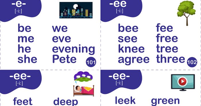 Second grade worksheet featuring sentences with missing long e words to fill in from a box