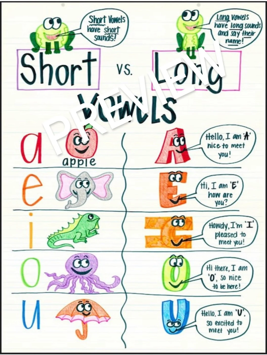 First grade worksheet with coloring activity to identify words containing the long e vowel sound