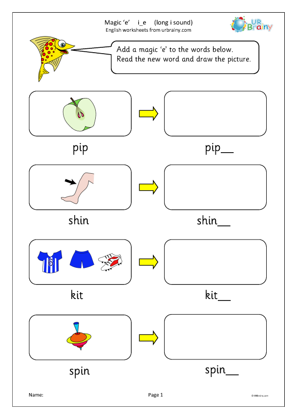 Long "i" sound activity for second graders to enhance their vocabulary skills Worksheet featuring sentences for the long "i" sound with a word box for completion