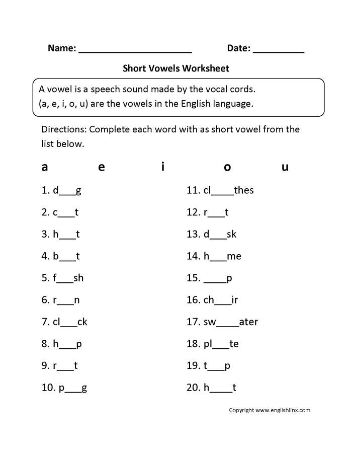 Time and Money worksheet for Second Grade Long and Short Vowel Check-in worksheet for second graders focusing on vowel sound sorting. A sorting exercise to help young learners identify and categorize long and short vowel words.