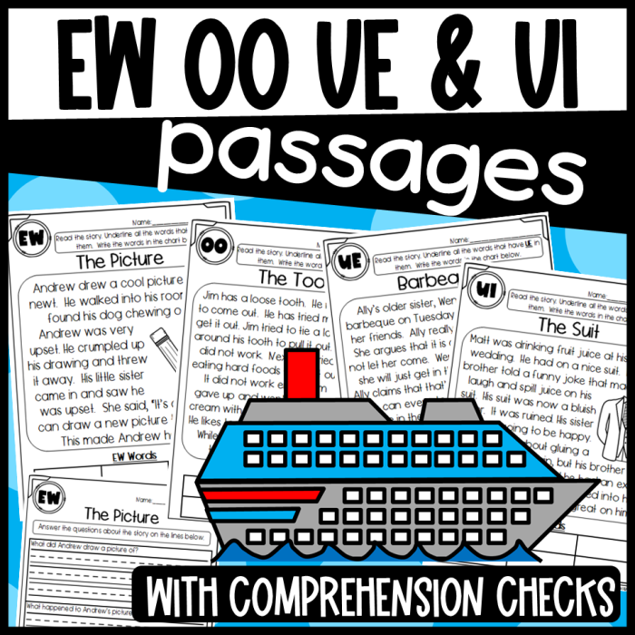 Fourth grade worksheet for sorting long U words with ui ew and ue spellings