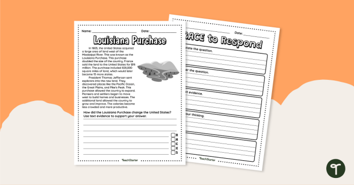Louisiana Purchase worksheet for fourth graders focusing on multiplication skills