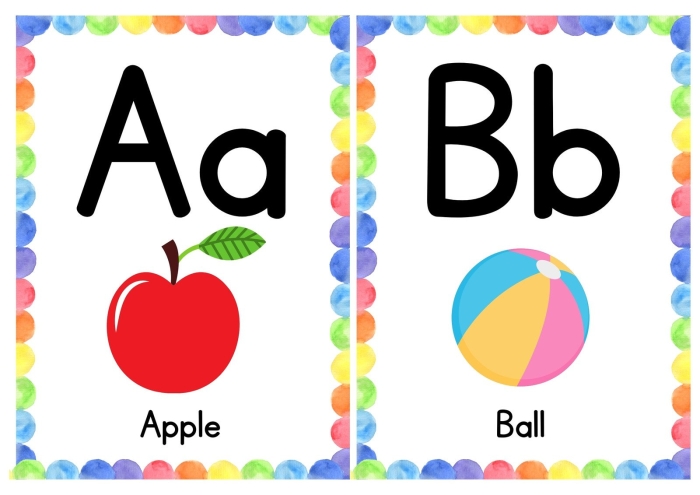Printable lowercase alphabet letter recognition flash cards for preschool students Lowercase alphabet flash cards worksheet showing the letters a through z for pre-k learners