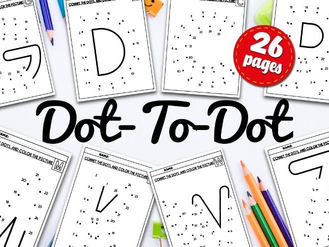 Lowercase Letters Connect the Dots Worksheet 11 Connect the dots lowercase alphabet practice page for Pre-K students