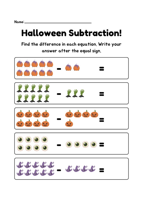 Lucky Subtraction worksheet for kindergarten students celebrating St. Patrick's Day