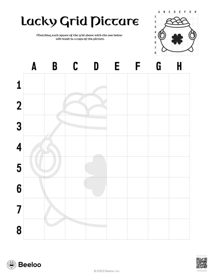 Kindergarten student working on a Lucky Subtraction worksheet for St. Patricks Day math practice