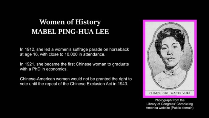 Informational Reading Comprehension Biography of Mabel Ping-Hua Lee Worksheet 4 Sixth grade student worksheet featuring an informational biography of suffragist Dr. Mabel Ping-Hua Lee