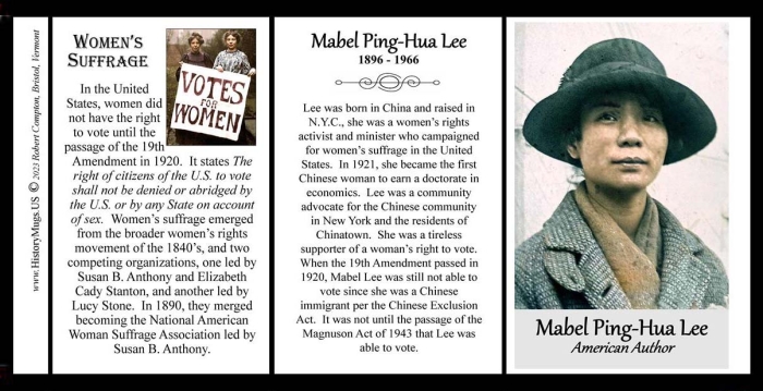 Informational Reading Comprehension Biography of Mabel Ping-Hua Lee Worksheet 5 Sixth grade reading comprehension worksheet featuring a biography of the suffragist Dr. Mabel Ping-Hua Lee