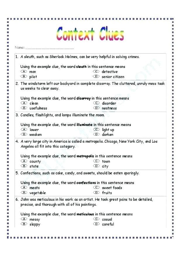 Worksheet image illustrating students identifying the main idea in reading activities Main Idea Multiple Choice worksheet for third graders focusing on nonfiction comprehension