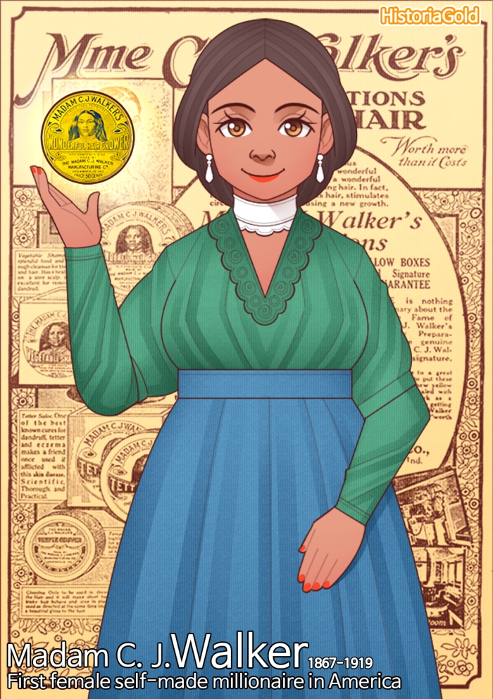 Worksheet for fourth graders on finding the main idea about Madam C.J. Walker's life and achievements